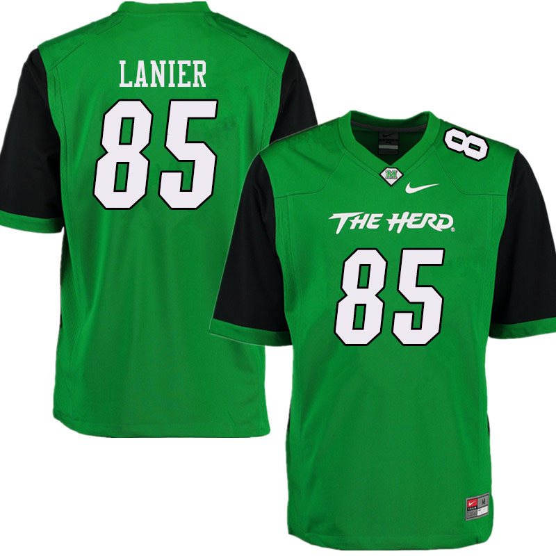 Men #85 Milan Lanier Marshall Thundering Herd College Football Jerseys Sale-Green - Click Image to Close